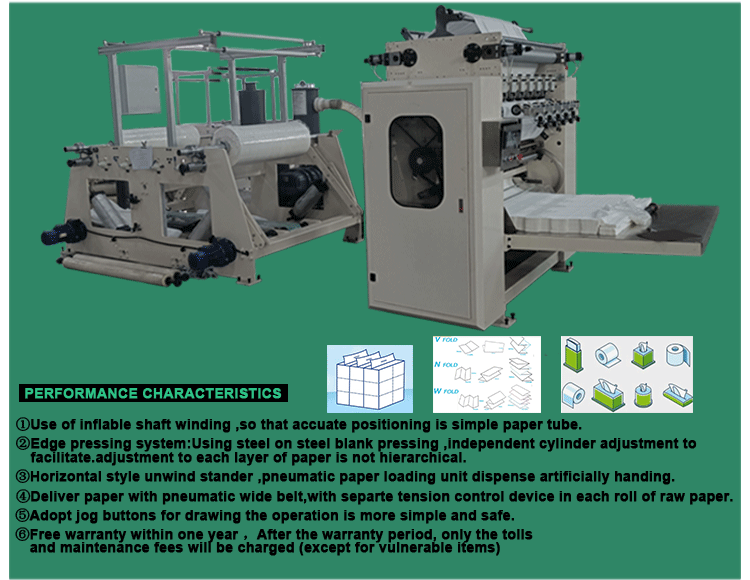 Automatic Z Fold 4 Line Facial Tissue Paper Folding Machine ISO9001 800 sheets /min