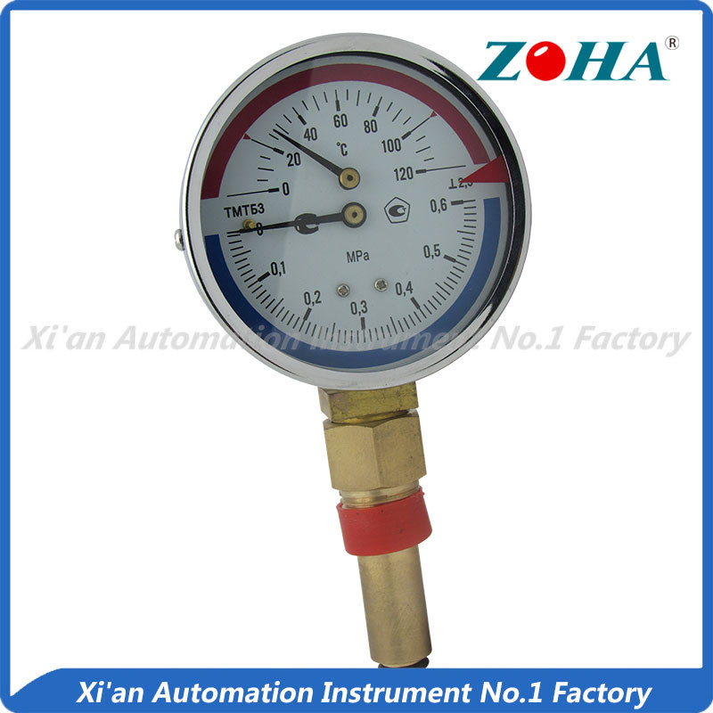 High Accuracy Pressure Gauge Thermometer , High Temp And Pressure Gauge