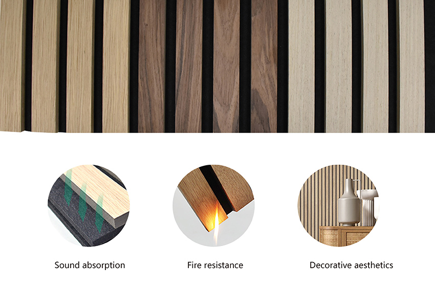 Acoustic wall panel acoustic wooden wall slat Soundproof Wall Panels Custom Sound Proof polyester acoustic panel akupanel