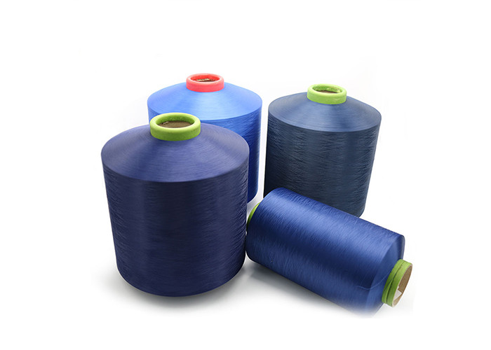 100% Recycled Polyester Spun Yarn NE21/1 Dope Dyed For Knitting Low Shrinkage
