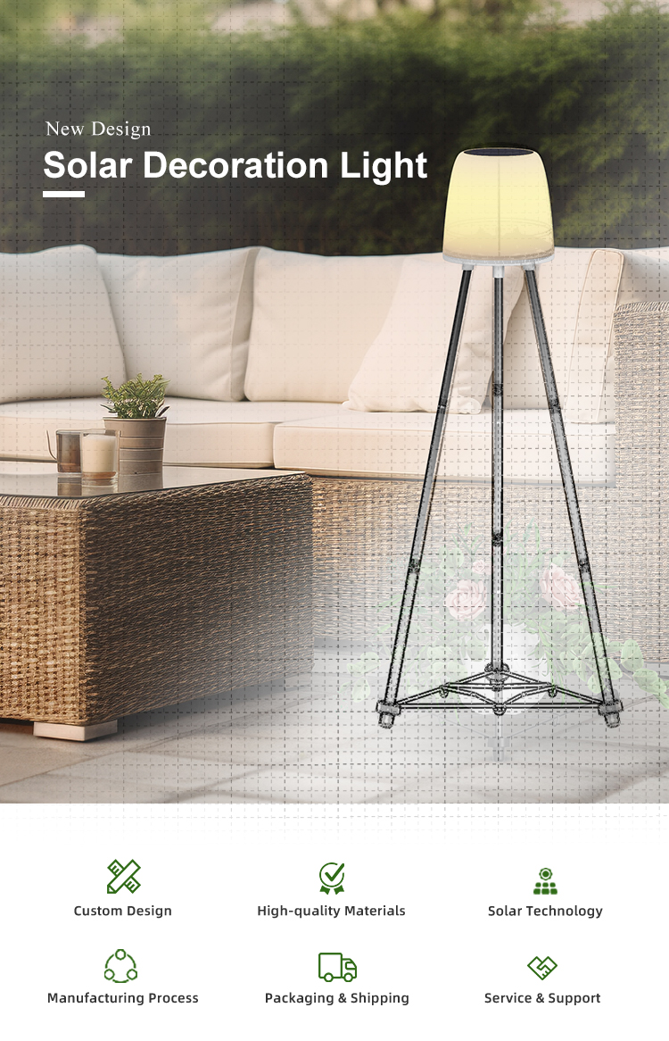 IP54 Decorative Outdoor Solar Patio Floor Light 3500K Deck Yard Garden Porch