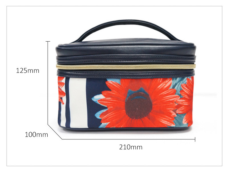 Custom PU Leather Women Travel Cosmetic Bag Set