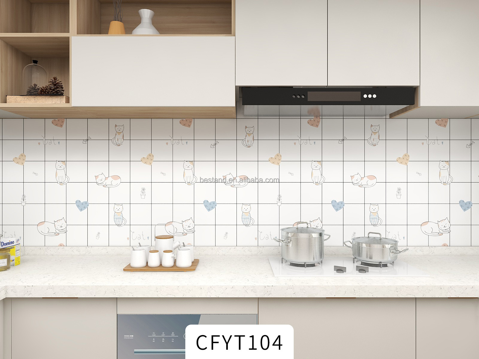 Self Adhesive Removable Decorative Tile Stickers for Wall Peel and Stick Moroccan Tiles Backsplash Waterproof Kitchen