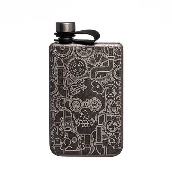 Silver Flask Polished Stainless Steel Hip Flask With Screw Top for Alcohol