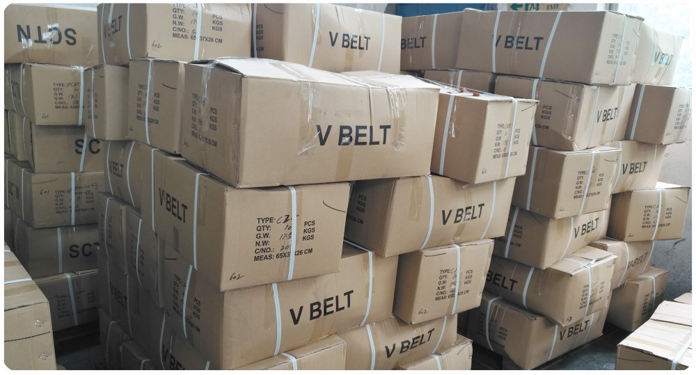 Temperature Range -50C to 120C Auto Fan Rubber Raw Edge Cogged Belt ISO1813 Static Conductive