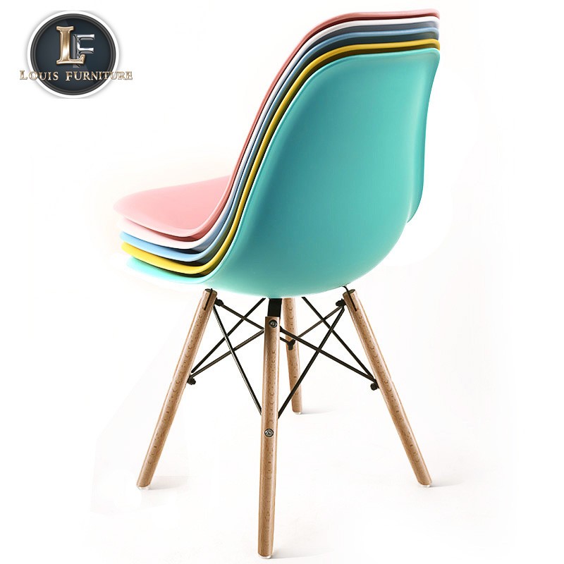 colorful pp plastic chairs dining modern windsor chair