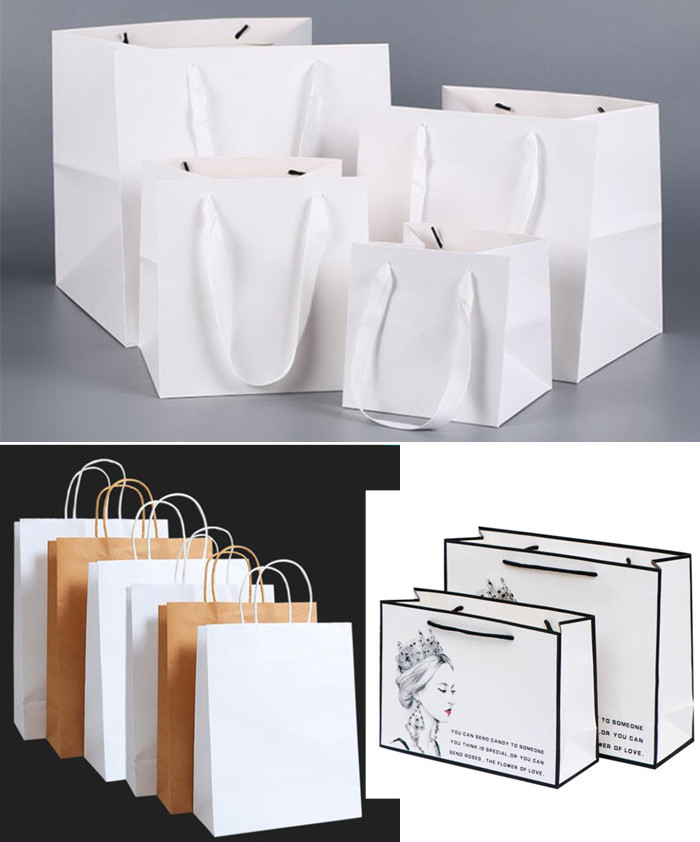 80gsm - 120gsm A0 A1 Size Printable White Shopping Paper Bag Kraft Paper