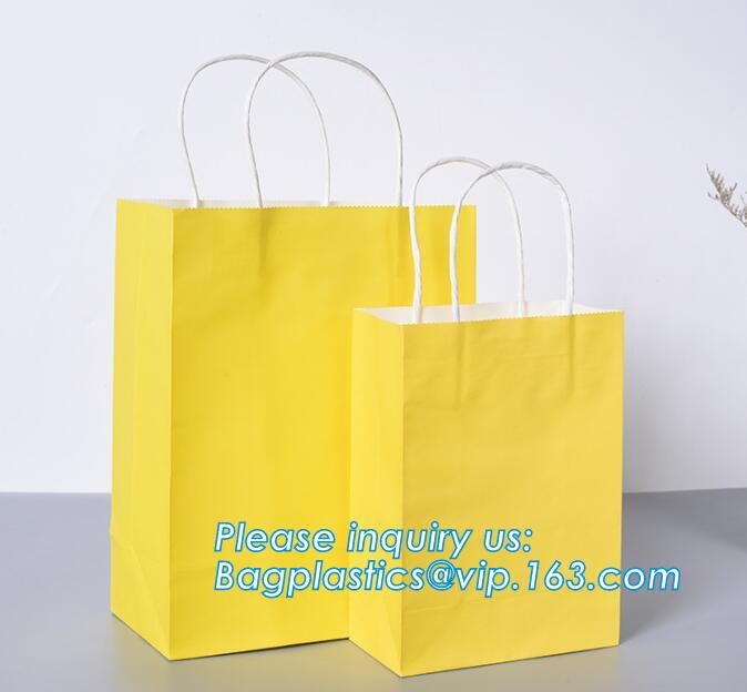 Customized Red Printed Kraft Paper Shopping Bag with Ribbon Handles and Bowknot,Kraft Paper Shopping Bag with Kinds off