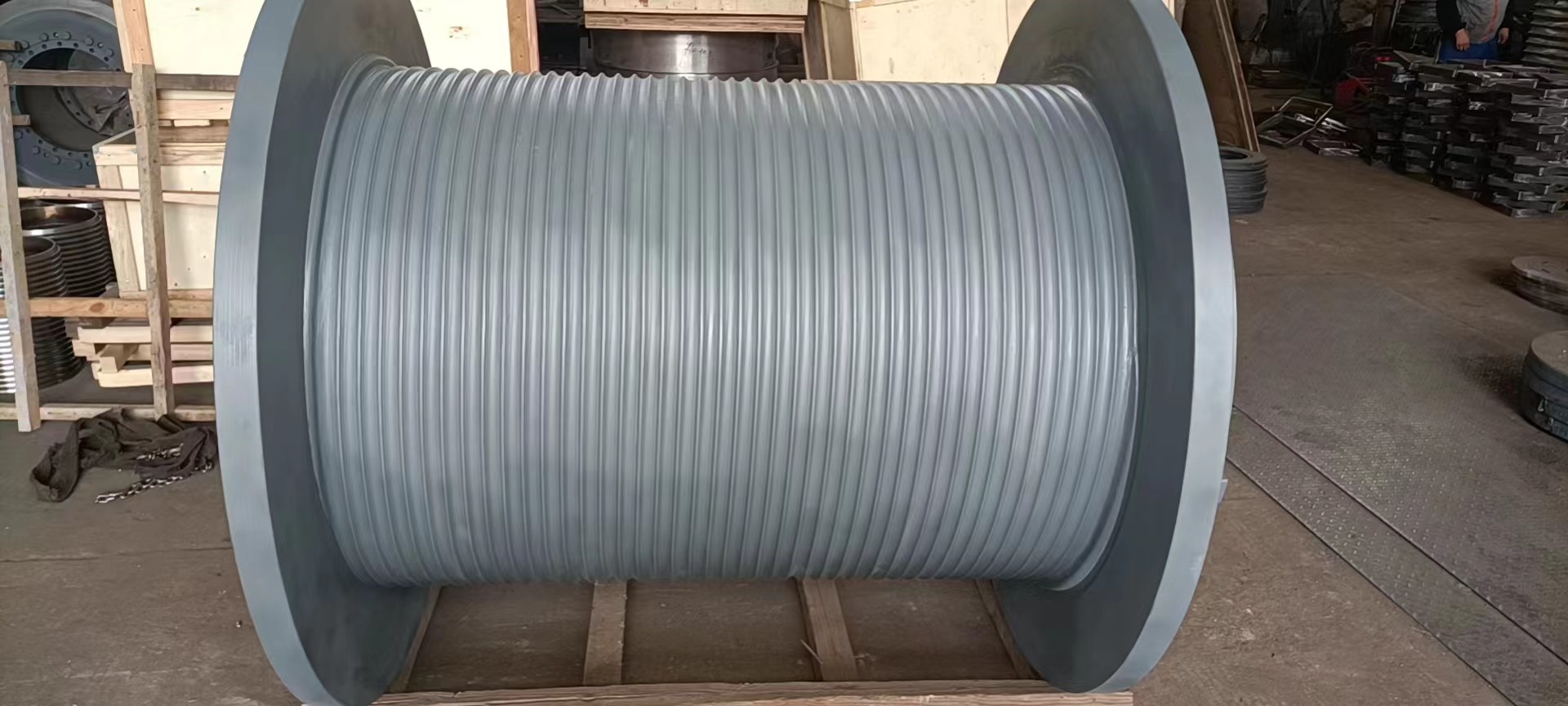 Carbon Steel Lebus Grooved Cable Drum Bolted Connection