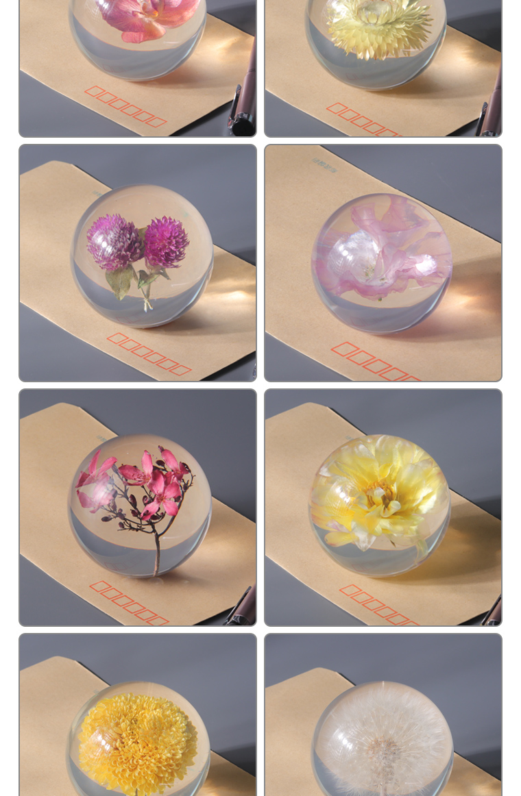 Custom Resin Paperweight 3 Inch 4 Inch 5 Inch Crystal Paper Weights