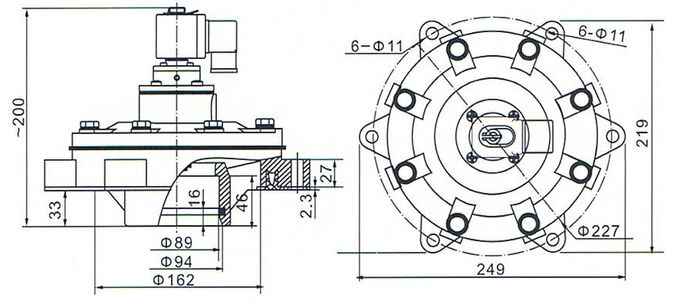 DMF-Y-76S BFEC Embedded Pulse Jet Diaphragm Valve For Dust Collector 0