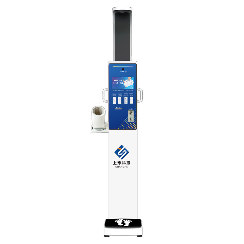 Ultrasonic Coin Operated Height Weight Scales Measuring Machine Blood Pressure