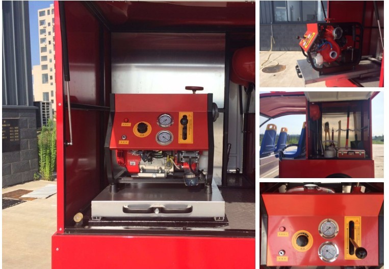 Fire Protection Electric Fire Fighting Vehicles 5 Person With ABS Cushion