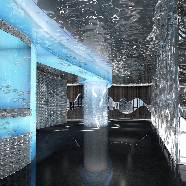 201 304 Water Ripple Stainless Steel Sheet Decorative 3mm Silver For Ceiling Decoration