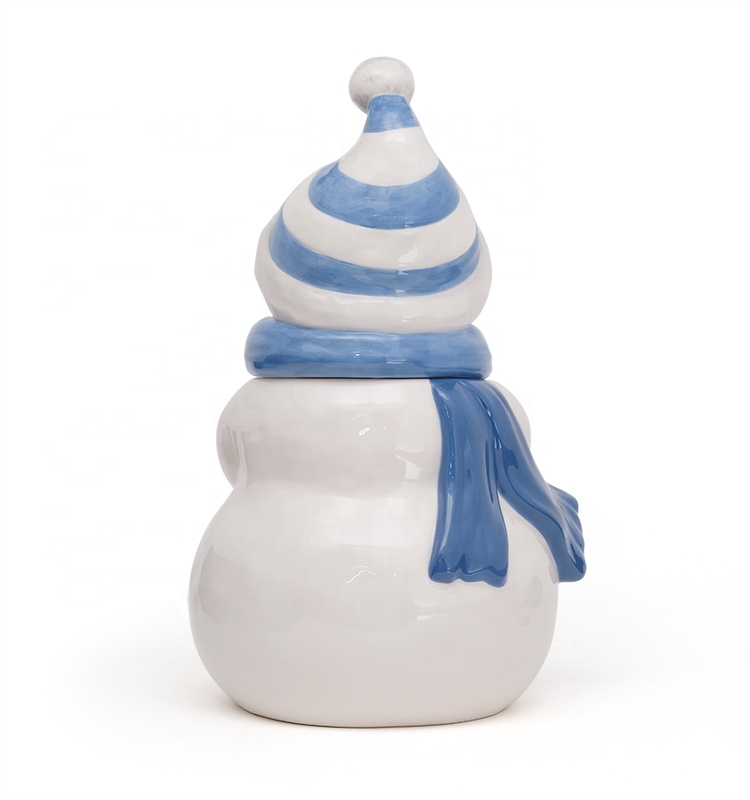 Ceramic Storage Jars With Lids Christmas Holiday Kitchen Coffee Tea Cookie Gift Ceramic Canister Jar 3D Handpainting