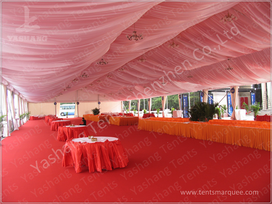 Polygon Transparent Glass Wall wedding canopy tent high peak Aluminum Frame