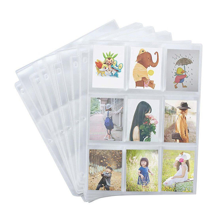 Waterproof 9 Pocket Baseball Card Protectors , 0.1mm Magnetic Card Holder