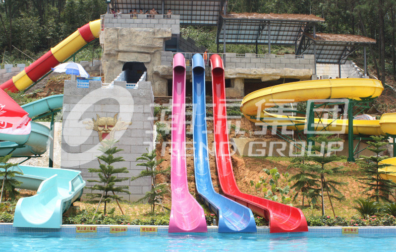 Customised Adult Adventure Park Fiberglass Water Slides , Speed Water Slide for Water Park