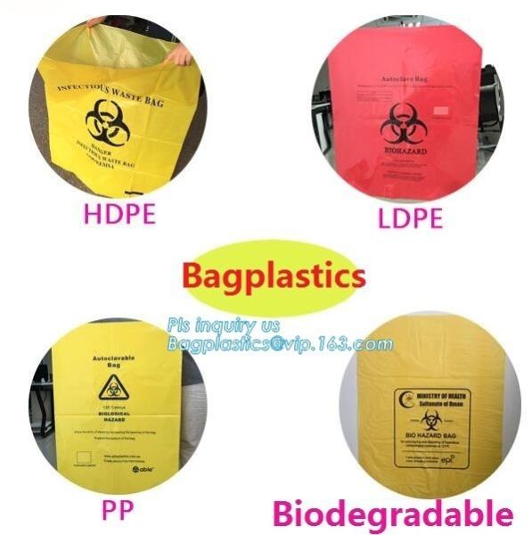 medical bag colorful infectious plastic disposable bags, Medical Consumables
