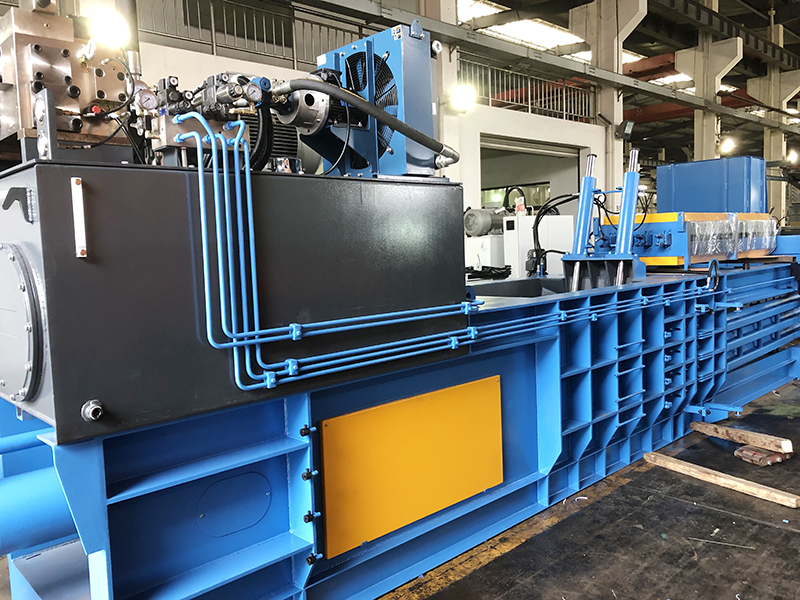 Horizontal Plastic Auxiliary Machinery 20-80t Automatic Cardboard Baler