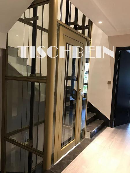 0.4m/s 5 Person VVVF Residential Home Elevator Stainless Steel Cabin Automatic