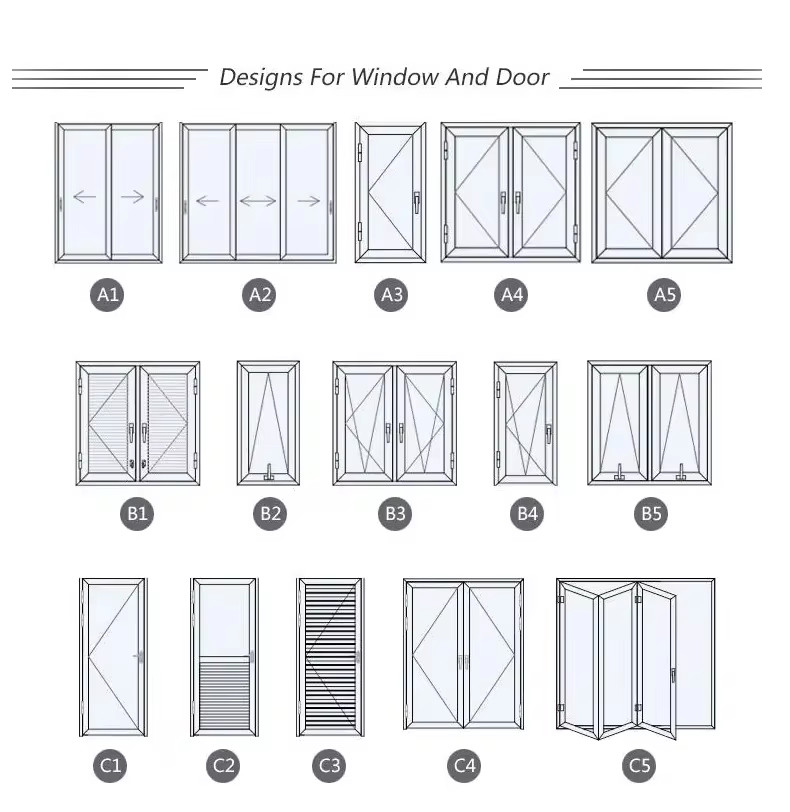 Double Glass Plastic PVC Sliding windows House Windows with Mosquito Net