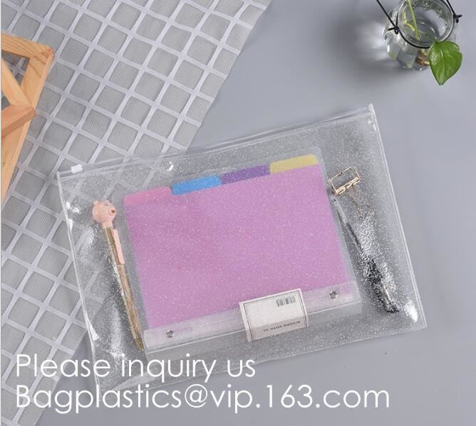 Clear Color Waterproof PVC Plastic Soft Zipper Invoice pouches Bill Bag Pencil Pouch Pen Bag Closure,Travel Toiletry Mak