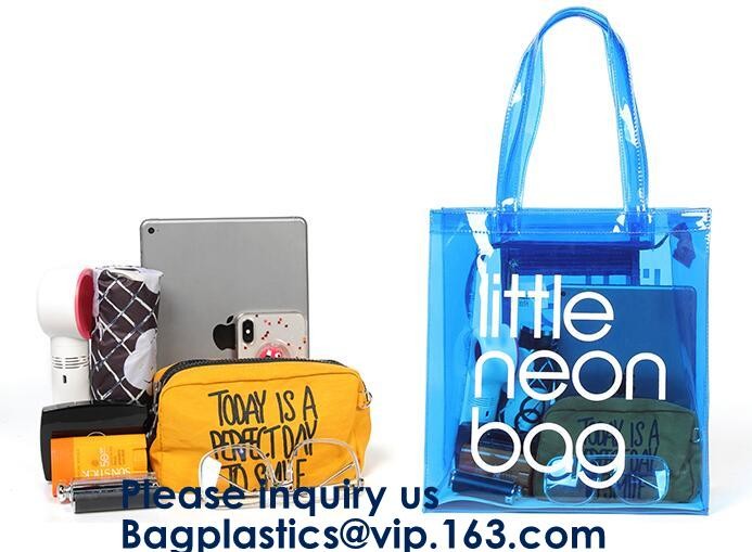 Ladies Beach Bag Summer Bag Women Waterproof Handbags Transparent PVC Plastic Pouch Beach Bags