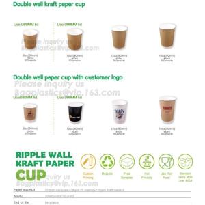 Biodegradable coffee paper cup with lid custom printed paper cup,3oz 5oz 6oz 8oz