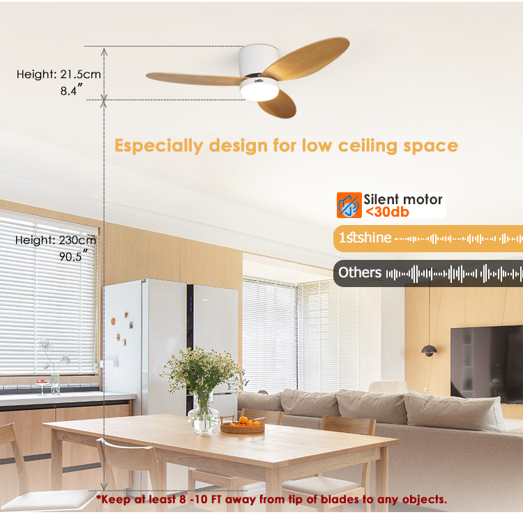 Upgrade Your Home with 42 Inch Ceiling Fan LED Light 5 Speed Choice High CRI Ra 100