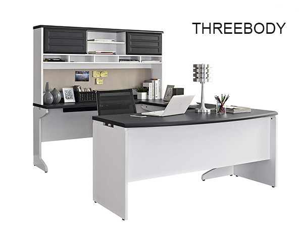 High End U Shaped Computer Desk , Executive U Shaped Office Desk With Hutch