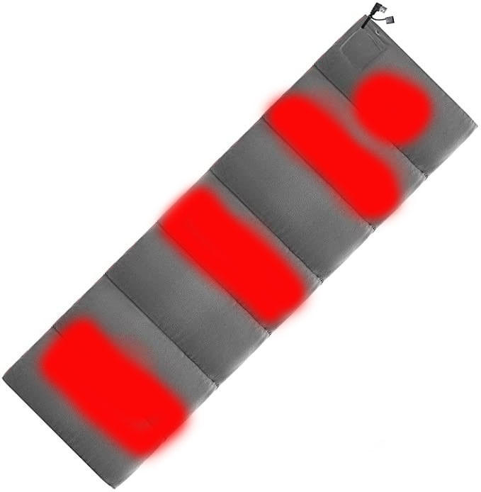 USB Graphene Electric Heated Pad Sleeping Bag For Camping 195×75cm Size