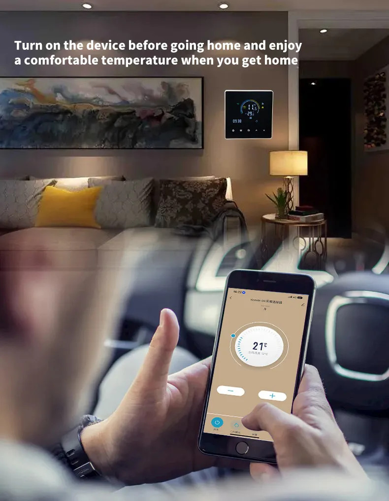Tuya Wifi Programmable Smart Thermostat For Electric Water Floor Gas Boiler Heating