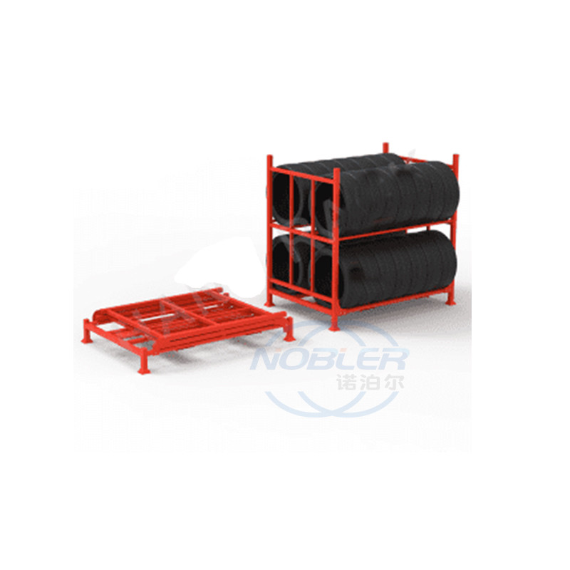 Transport Warehouse Industrial Stack Metal Tire Rack Detachable Powder Coated 60"