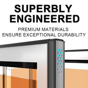 Secure and Durable Leaf Swing Barrier Gate with Aluminum Alloy QR Code Reader