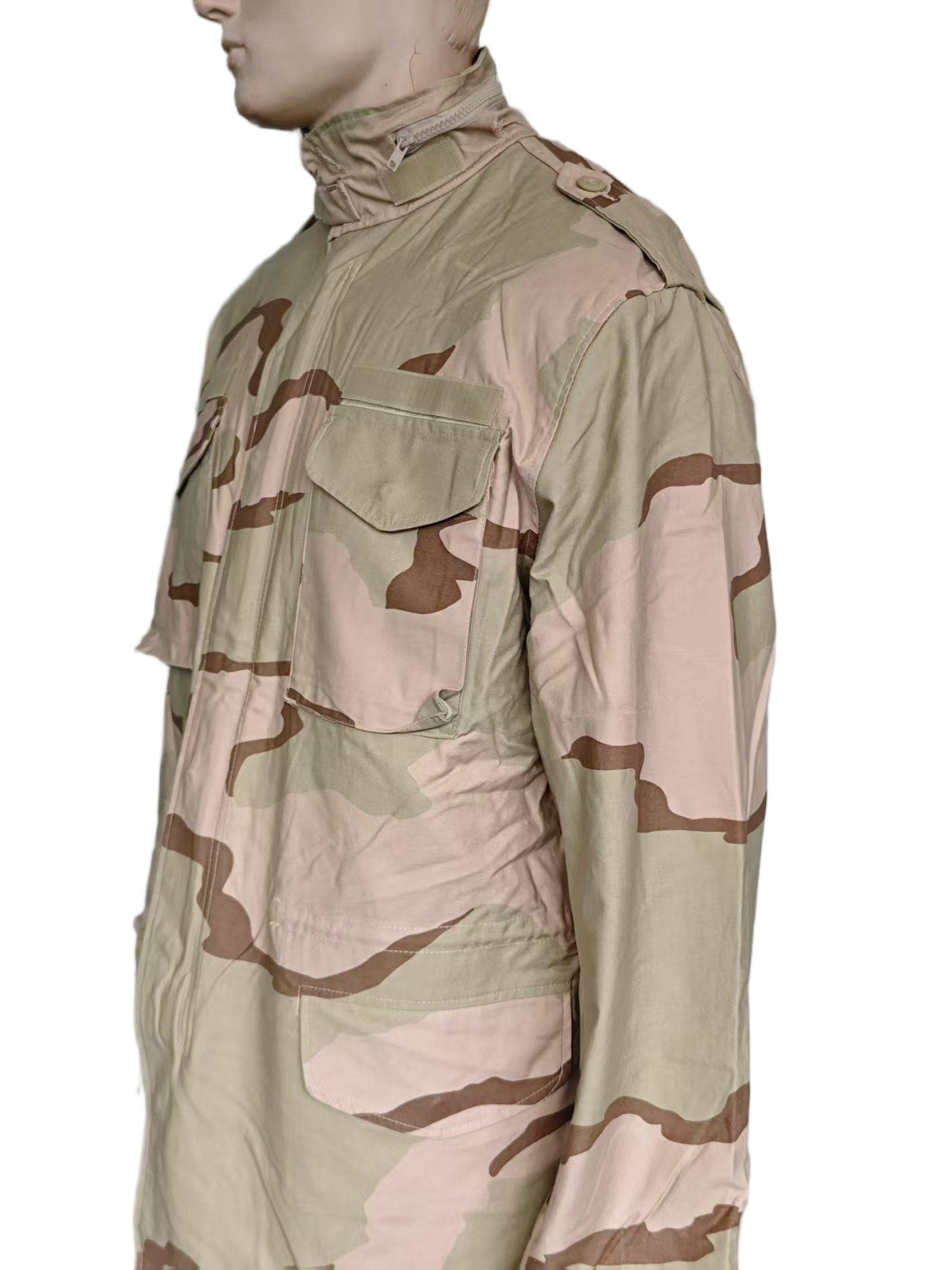 Durable Camo Battlefield Jacket with Stand Up Collar Warm Waterproof Camouflage Hooded Cotton Padded Tactical Jacket