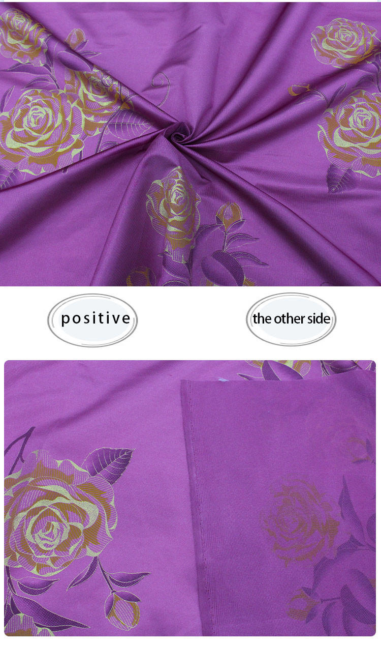 Anti Odor Waterproof Mattress Quilting Fabric Purple Colour 120gsm