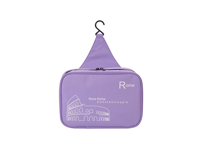 Canvas Hanging Toiletry Bag Transfer Print For Portable Packaging ODM