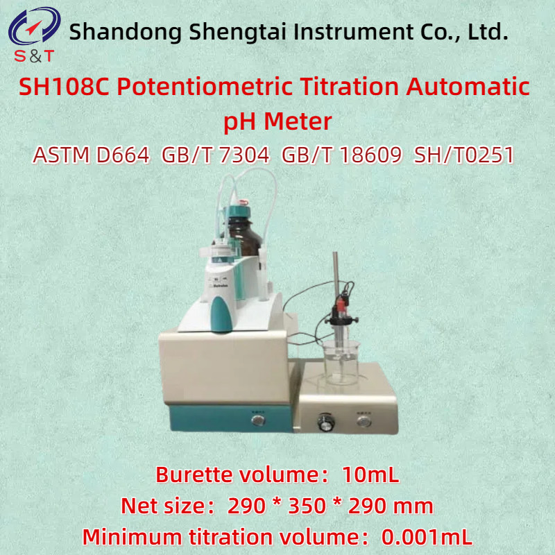 Potentiometric Titration Automatic PH Meter ASTMD664 10ml Burette Min Titration 0.001mL