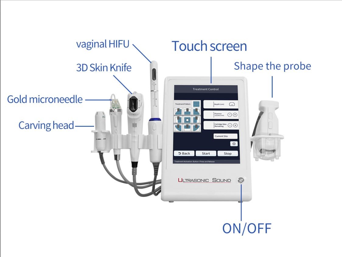 Eye Face Vaginal Tightening HIFU Machine 9d Facial Y Corporal 8 Cartridges 12 Lines 7D