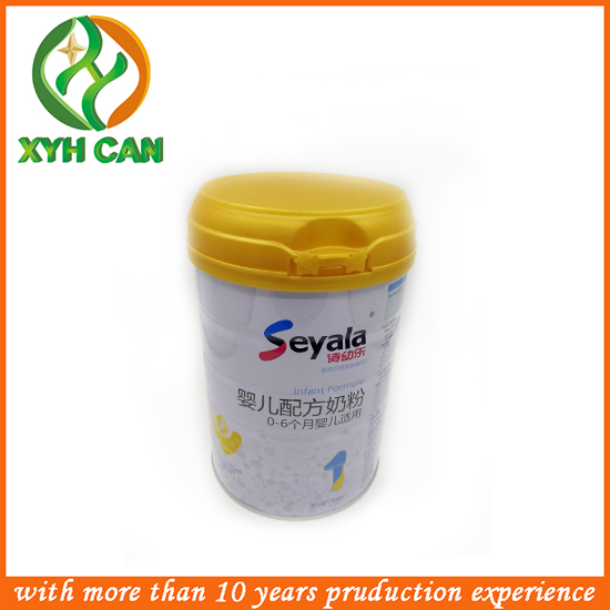 Round Shape Tin Cans for 800g Milk Powder Metal Tin Packaging For Infant Formula with High Cap