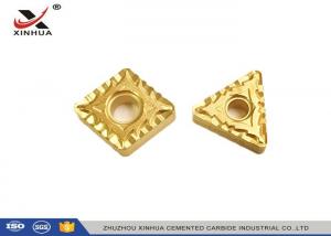 Gold Rough Machining Indexable Inserts CNMG And TNMG Hardness Above 90HRA
