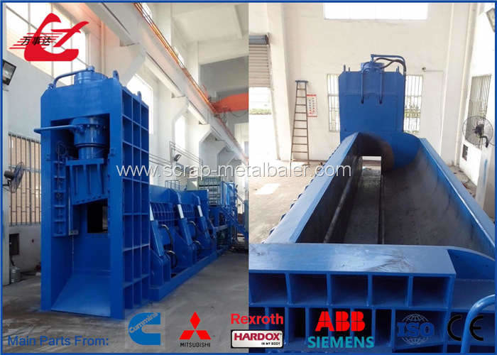 Hydraulic Shear Baler Metal Scrap Baling Shear 3m Chamber 74kW Electric Motor Drive