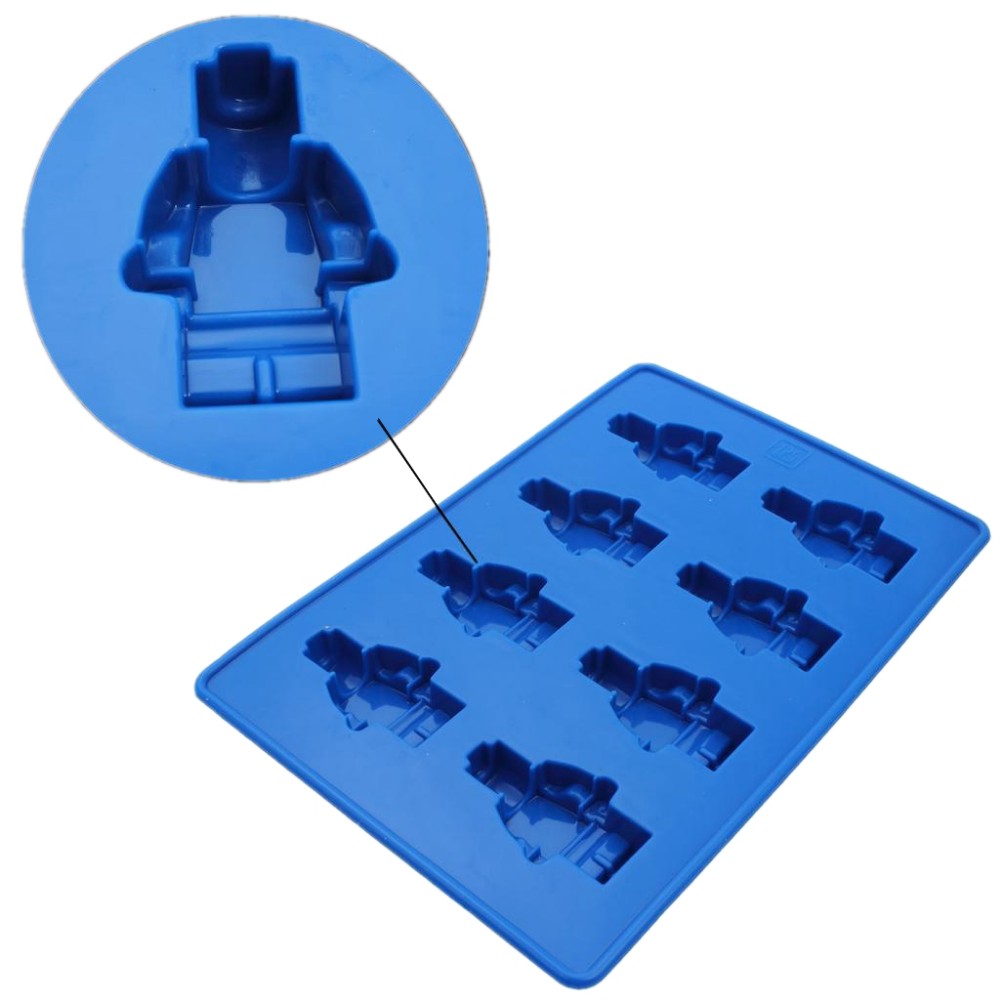 Wholesale best selling chocolate Lego brick and robot custom silicone ice cube tray ice cream mold for sculpture