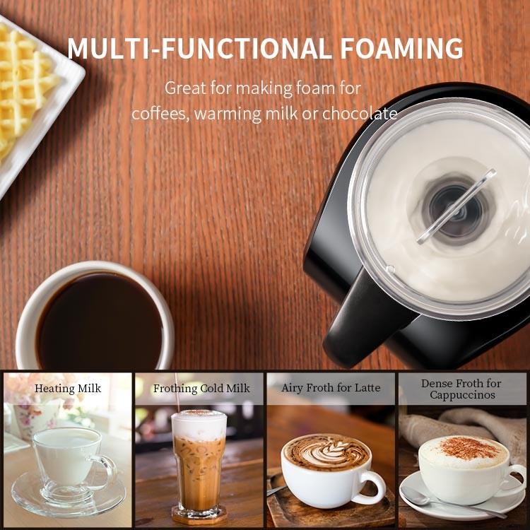 4 In 1 Electric Commercial Automatic Milk Frother Nespresso Pitcher With Removable Cups