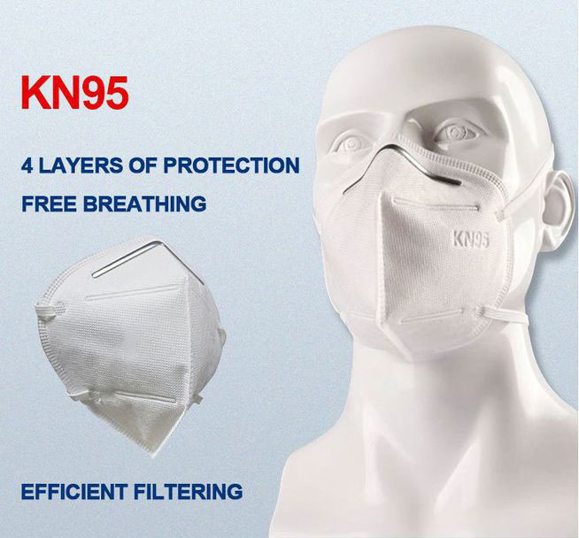Foldable Portable Non Woven Dust Mask 3 Ply headband Medical Respirator Mask