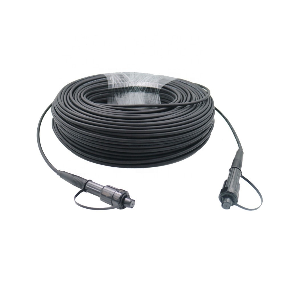 Pre Connectorized Ftth Fiber Optic Drop Cable 4.8mm With SC Connector