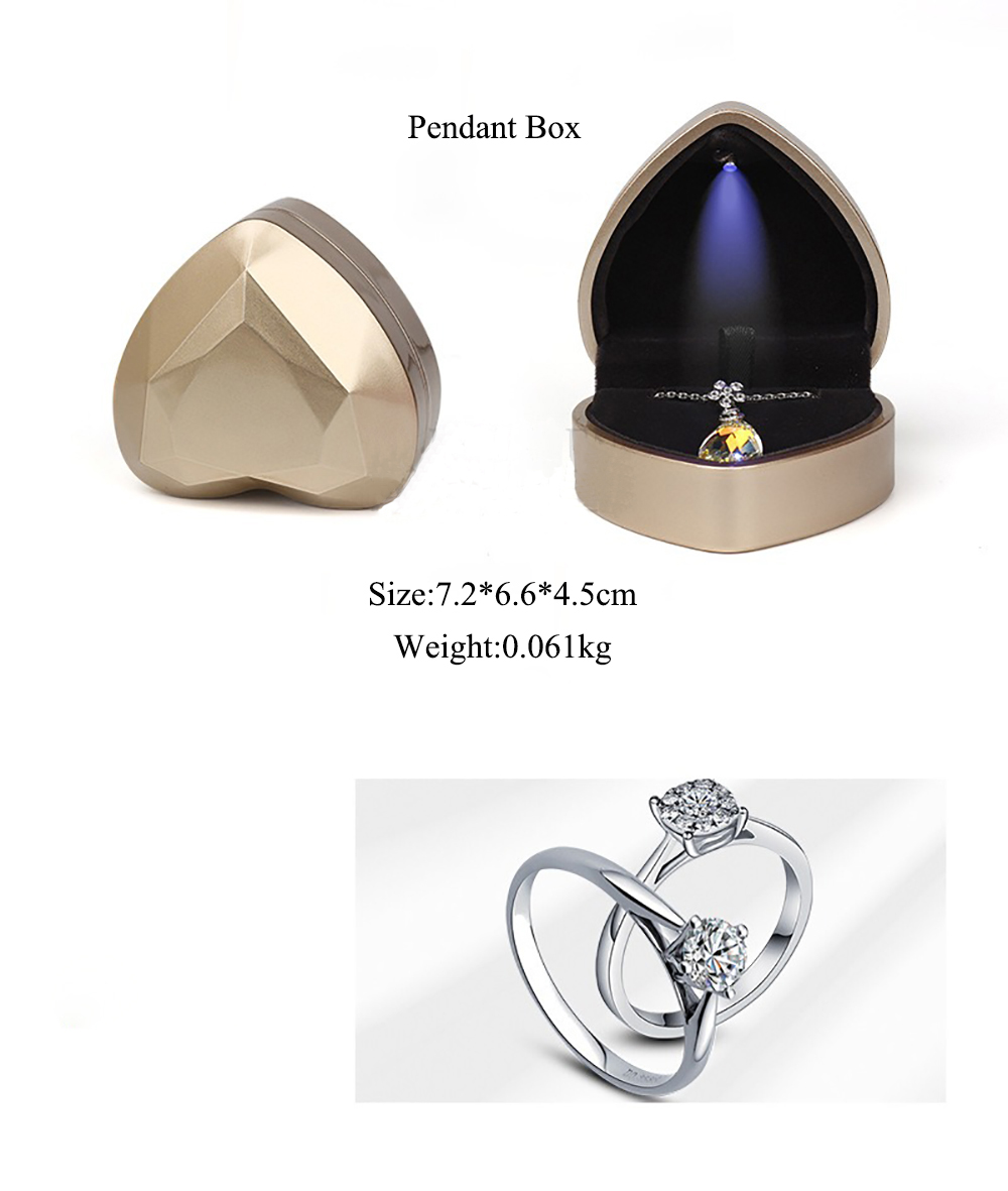 LED Light Rings Jewelry Box Customizable Jewelry Gift Packaging Box