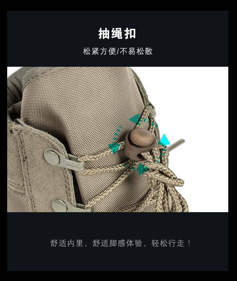 Non-slip Rubber Sole Combat Boots Oxford Cloth Material For Security Work In Green