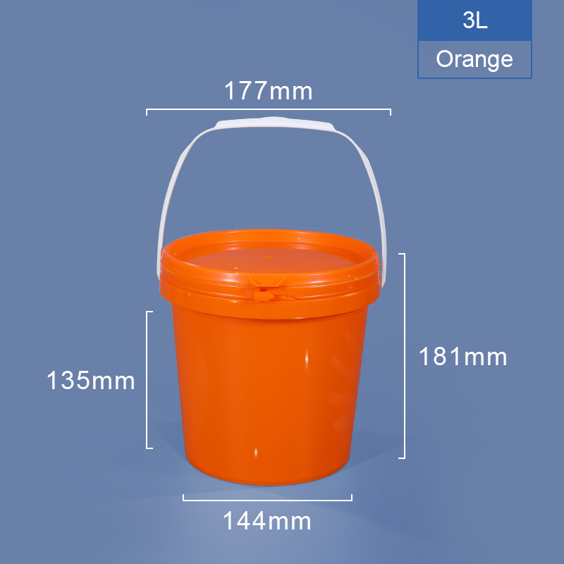 liquid fertilizer PP Round Plastic Bucket With Lid Handle Printing with Heat Transfer